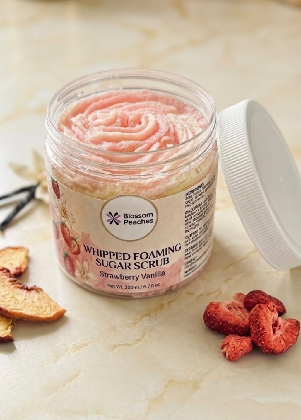 Strawberry Vanilla Whipped Foaming Sugar Scrub